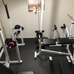 ホームジム　スクワット　ベンチプレス　インクラインベンチ　ダンベ...
