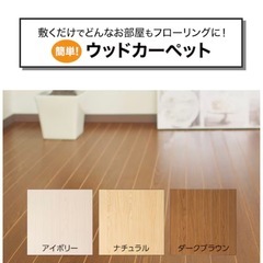 【値引き条件あり】ニトリ　フロアマット　ウッドカーペット　ブラウン 