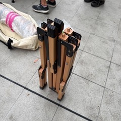 お値下げ ウッドロールテーブル　アウトドアテーブル の画像