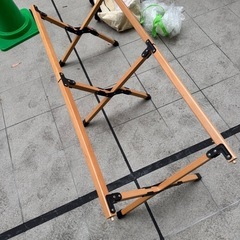 お値下げ ウッドロールテーブル　アウトドアテーブル の画像
