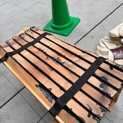 お値下げ ウッドロールテーブル　アウトドアテーブル の画像