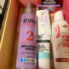 美容お試しキット✨LOREAL PARIS ELVIVE  Dove  ヘアセラム　泡洗顔　ボディーソープ　デオドラントスティックの画像