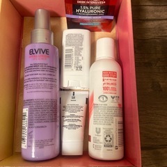 美容お試しキット✨LOREAL PARIS ELVIVE  Dove  ヘアセラム　泡洗顔　ボディーソープ　デオドラントスティックの画像