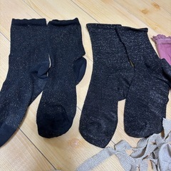 中古　レディース靴下　4点　キラキラの画像
