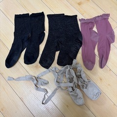 中古　レディース靴下　4点　キラキラ
