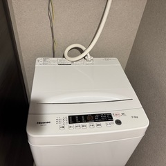 2024年製美品Hisense 縦型洗濯機 HW-K55E 5.5kg ホワイト