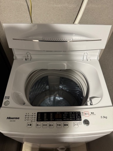 2024年製美品Hisense 縦型洗濯機 HW-K55E 5.5kg ホワイト