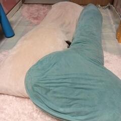 抱き枕2つシミ汚れあり、中の綿潰れございますの画像