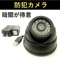*暗闇も撮影★ ドーム型 防犯カメラ USB コンセント マイク...