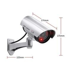 *犯罪減の報告多数★ ダミー 防犯カメラ 耐水 屋外 LED点滅 電池式の画像