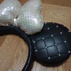 ディズニー　カチューシャ　ミニー　パール　キルティングの画像