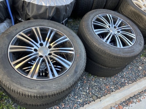 【タイヤほぼ新品】17インチホイール+タイヤ付 7J+42 weds LEONIS