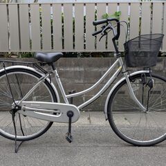 【価格交渉可】シティサイクル 26インチ シルバー ブリヂストン...