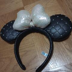 ディズニー　カチューシャ　ミニー　パール　キルティング