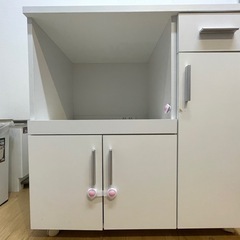 宇都宮市　0円　収納付きレンジ台