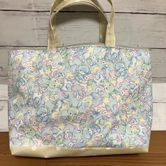 ハンドメイド＊プールバック＊うさぎ＆ドット