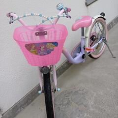 プリンセス自転車18インチ補助輪付き