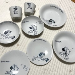 ミッキー＆ミニー　プレートセット