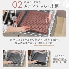 トイレ一体型キャットケージ3段 グレー 【完全未使用】の画像