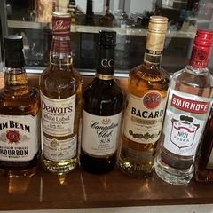 ウイスキー、ジン、ウォッカ