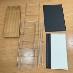 無印良品｜ステンレスユニットシェルフ オーク材（幅84cm/高さ...