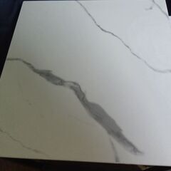 木目調・大理石柄ネストテーブル　３点セット　／マーブルホワイトの画像