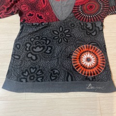 Desigual 幾何学模様　カットソー　Lサイズの画像