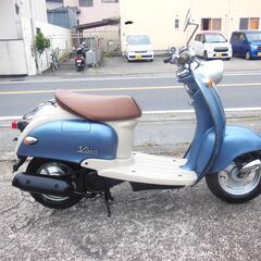  YAMAHA 2st VINOビーノ　ブルーメタリック セル始動　メーターオーバーし速く好調 　プラグ　フィルター新品交換 キャブ洗浄他　お金かけ多数交換 納車整備点検済み 登録後すぐ乗り出せます。直接引き渡し　配送手配も可　SA10J　５AU　４JP　原付の画像