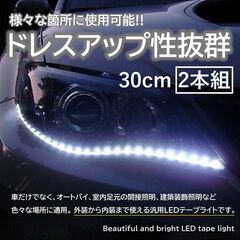 *2本組★ 高輝度 LEDテープライト 30cm 15発 防水 ...