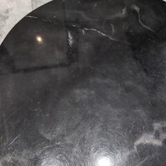 黒　大理石調　ローテーブルの画像