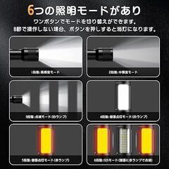 懐中電灯 【2025最新の強化版 夜光 ライト 】の画像