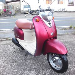 YAMAHA 2st VINOビーノ　ダークレッド セル始動 速く好調  プラグ　フィルター新品交換 他　お金かけ多数交換 納車整備点検済み 登録後すぐ乗り出せます。直接引き渡し　配送手配も可　SA10J　５AU　４JP　原付の画像