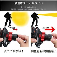*愛用者続出★ LED ヘッドライト センサー付き 防水 19h点灯 電池式の画像