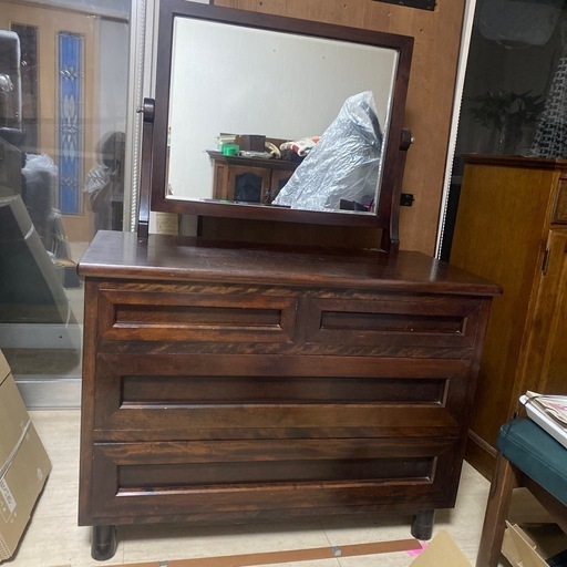 松本民藝家具　鏡付きチェスト