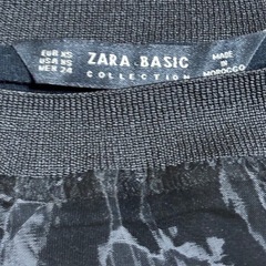 ZARA BASIC黒シースルーシャツの画像