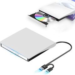 外付けDVDドライブ 高速処理 8XDVD& 24XCD 光学ド...
