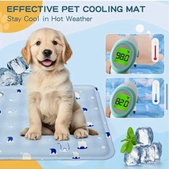 冷却　ペットマット　犬　猫　結晶柄　冷却パッド　冷却マット　シート　の画像