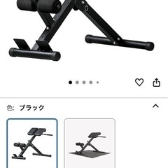 
腹筋マシーン  リーディングエッジ バックエクステンションベンチ LE-HRC ブラックの画像