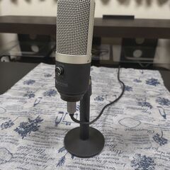 USB コンデンサーマイク スタンド付き 高さ調節可能 ライブ配...
