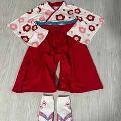 ベビー袴 ロンパース 足袋ソックス　ヘアセット　ターバン　おしゃ...
