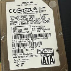 HDD(2.5インチ) 80GB(HITACHI)
