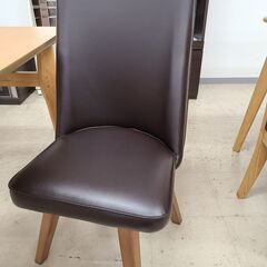 J9628　NITORI　ニトリ　ダイニングテーブルセット　椅子1脚付き　リビングテーブル　カディラ　タモ材　クリーニング済み【リユースのサカイ柏店】の画像