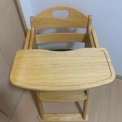 KATOJI 折りたたみベビーチェア 木製ハイチェア クッション...