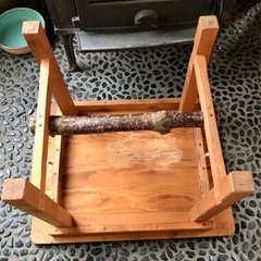 子供用　机 椅子 2点セット 無垢材　の画像