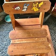 子供用　机 椅子 2点セット 無垢材　の画像