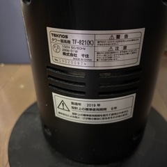 【TEKNOS】タワー型扇風機 TF-821（K）の画像