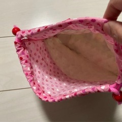 ハンドメイド 弁当袋　ハート柄 トランプ兵 リボン ピンクの画像