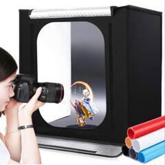 美品 折りたたみ式 撮影ボックス 60cm LEDライト付き