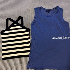 Dazyクロスキャミ&ARMANIタンク