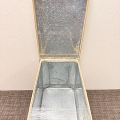受け渡し決定しました！昭和レトロ 茶箱 ブリキ内張り 木製収納箱 アンティーク雑貨 古道具 インテリアに最適の画像